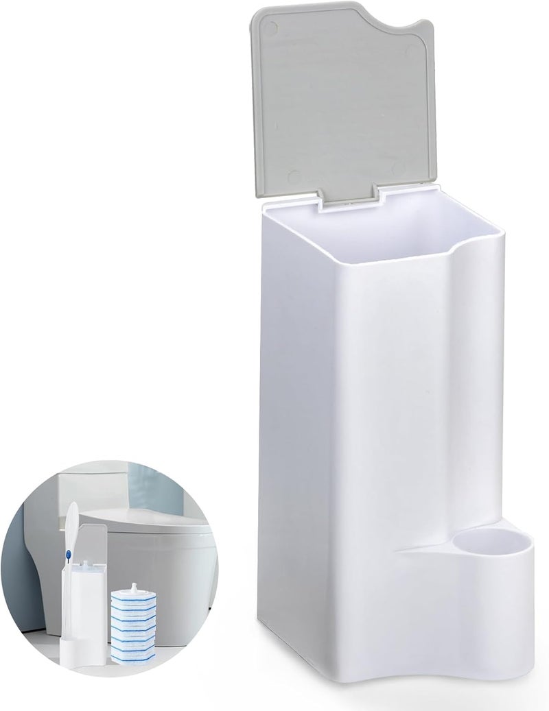 TEITEAI Holder for Clorox Toilet Wand, Compatible with Clorox Toilet Wand Holder only, White & Gray - Image 1